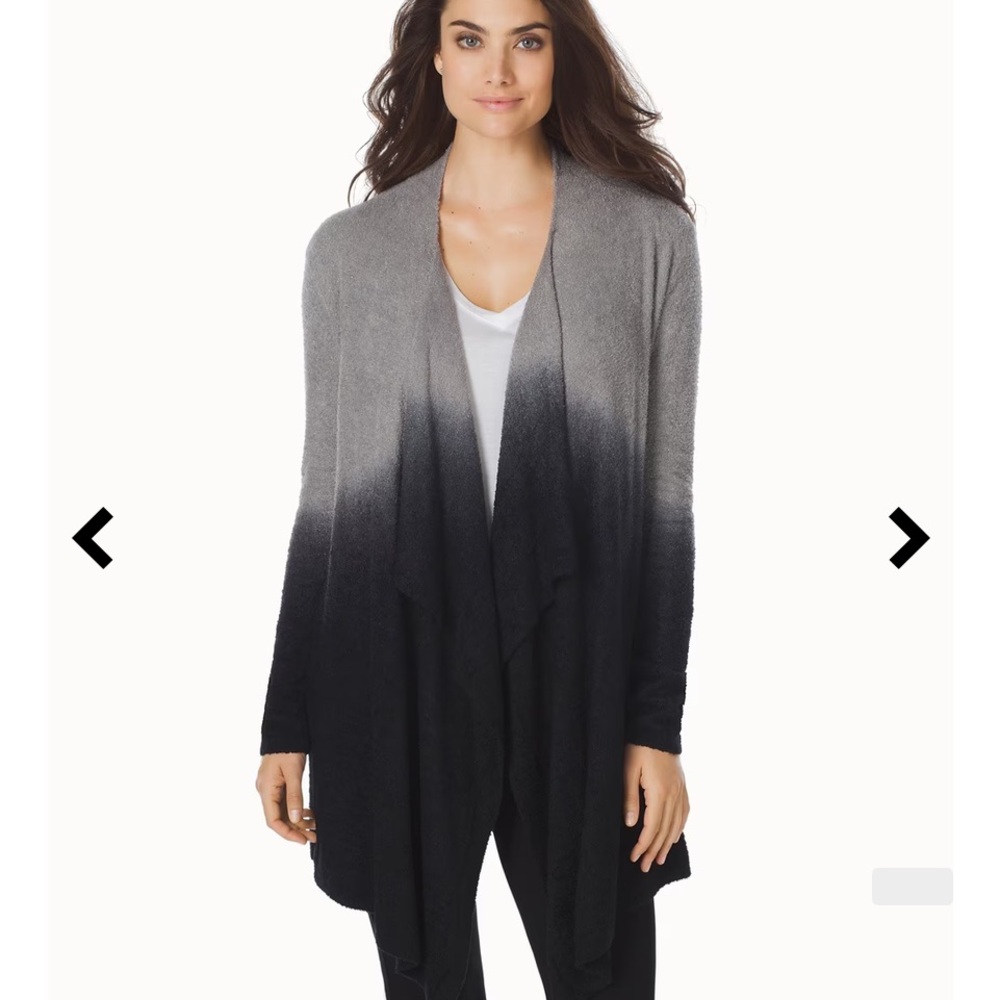 Barefoot Dreams Gradient Cardigan in Gray and Black